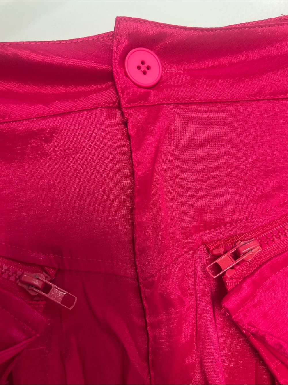 Hot Pink Cargo Wide-Leg Pants. Worn 1 time - Picture 4 of 6